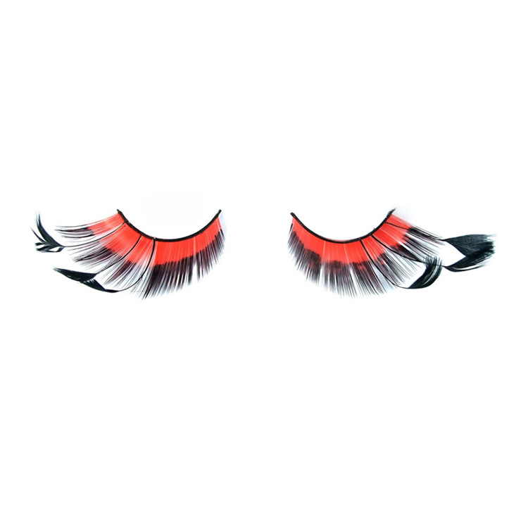 Professional sparkly fake feather eyelashes Y-14